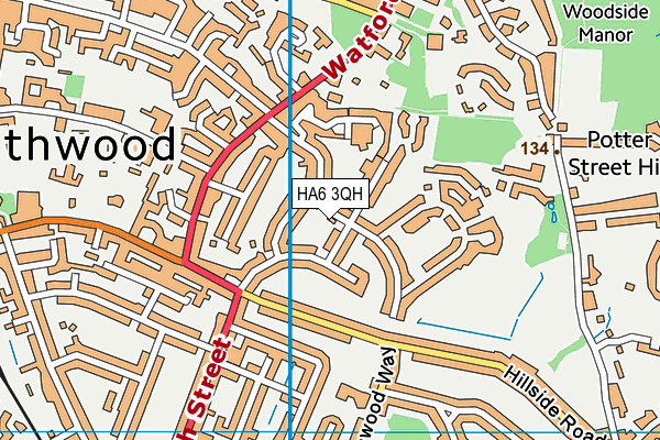 HA6 3QH map - OS VectorMap District (Ordnance Survey) HA6 3QH map - OS VectorMap District (Ordnance Survey)