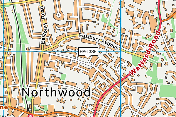 HA6 3SF map - OS VectorMap District (Ordnance Survey)