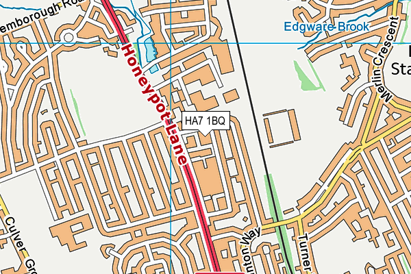 HA7 1BQ map - OS VectorMap District (Ordnance Survey) HA7 1BQ map - OS VectorMap District (Ordnance Survey)