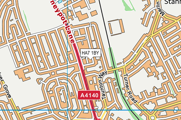 HA7 1BY map - OS VectorMap District (Ordnance Survey) HA7 1BY map - OS VectorMap District (Ordnance Survey)