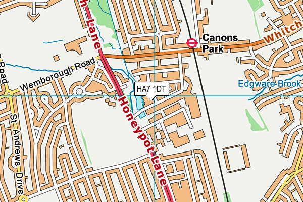 HA7 1DT map - OS VectorMap District (Ordnance Survey) HA7 1DT map - OS VectorMap District (Ordnance Survey)