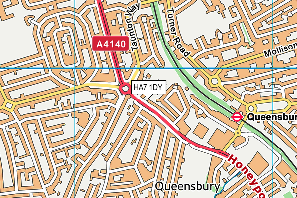 HA7 1DY map - OS VectorMap District (Ordnance Survey) HA7 1DY map - OS VectorMap District (Ordnance Survey)