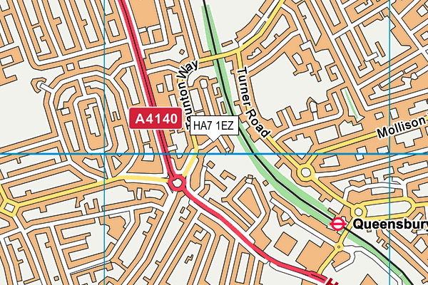 HA7 1EZ map - OS VectorMap District (Ordnance Survey) HA7 1EZ map - OS VectorMap District (Ordnance Survey)