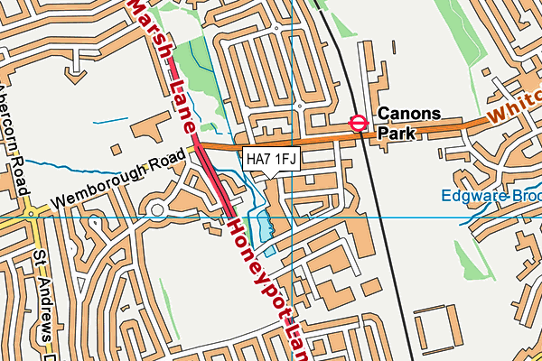 HA7 1FJ map - OS VectorMap District (Ordnance Survey) HA7 1FJ map - OS VectorMap District (Ordnance Survey)