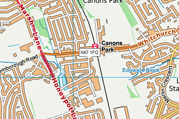 HA7 1FQ map - OS VectorMap District (Ordnance Survey) HA7 1FQ map - OS VectorMap District (Ordnance Survey)