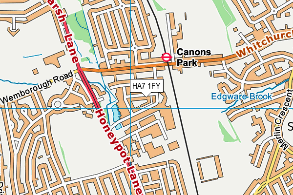 HA7 1FY map - OS VectorMap District (Ordnance Survey) HA7 1FY map - OS VectorMap District (Ordnance Survey)