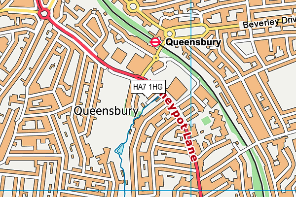 HA7 1HG map - OS VectorMap District (Ordnance Survey) HA7 1HG map - OS VectorMap District (Ordnance Survey)