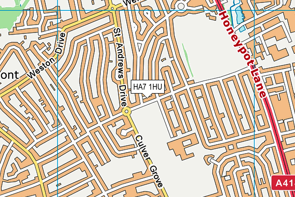HA7 1HU map - OS VectorMap District (Ordnance Survey) HA7 1HU map - OS VectorMap District (Ordnance Survey)