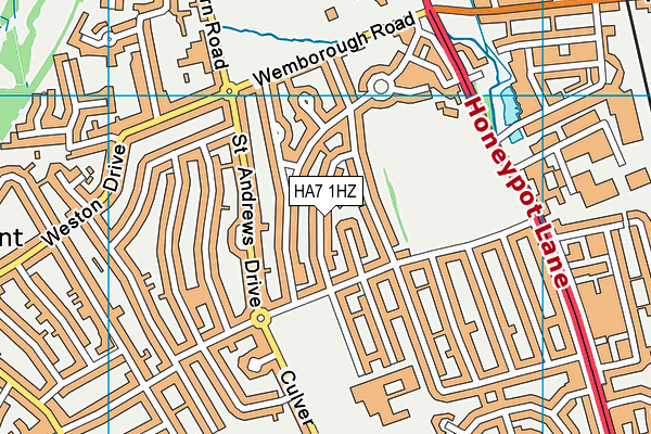 HA7 1HZ map - OS VectorMap District (Ordnance Survey) HA7 1HZ map - OS VectorMap District (Ordnance Survey)