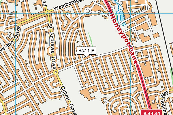 HA7 1JB map - OS VectorMap District (Ordnance Survey) HA7 1JB map - OS VectorMap District (Ordnance Survey)