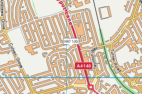 HA7 1JG map - OS VectorMap District (Ordnance Survey) HA7 1JG map - OS VectorMap District (Ordnance Survey)