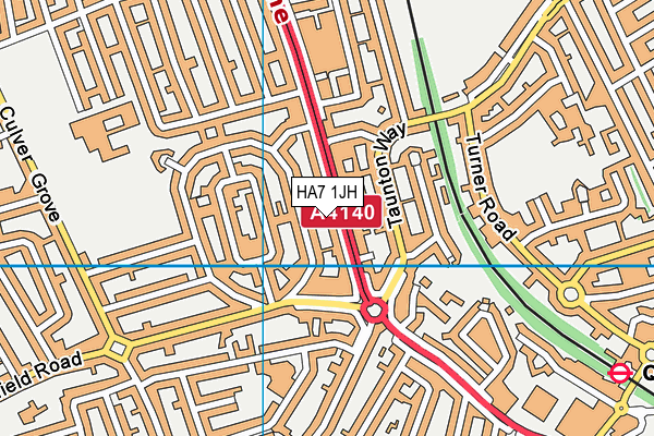 HA7 1JH map - OS VectorMap District (Ordnance Survey) HA7 1JH map - OS VectorMap District (Ordnance Survey)