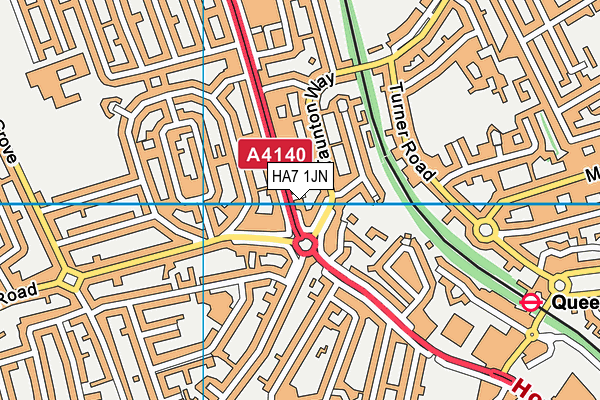 HA7 1JN map - OS VectorMap District (Ordnance Survey) HA7 1JN map - OS VectorMap District (Ordnance Survey)