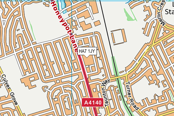 HA7 1JY map - OS VectorMap District (Ordnance Survey) HA7 1JY map - OS VectorMap District (Ordnance Survey)