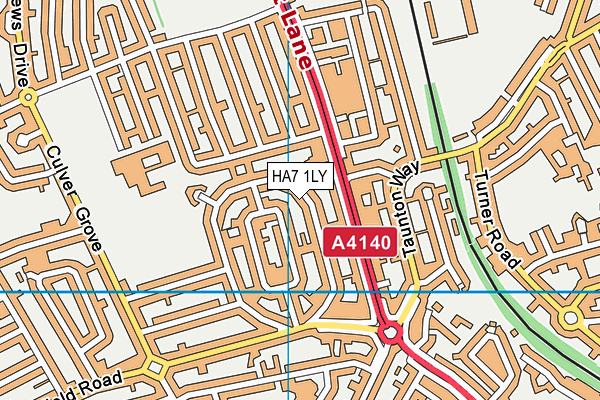 HA7 1LY map - OS VectorMap District (Ordnance Survey) HA7 1LY map - OS VectorMap District (Ordnance Survey)