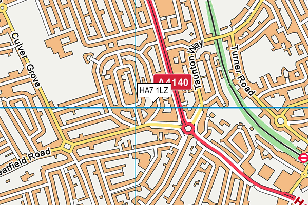 HA7 1LZ map - OS VectorMap District (Ordnance Survey) HA7 1LZ map - OS VectorMap District (Ordnance Survey)
