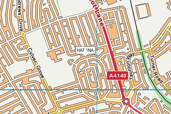HA7 1NA map - OS VectorMap District (Ordnance Survey) HA7 1NA map - OS VectorMap District (Ordnance Survey)