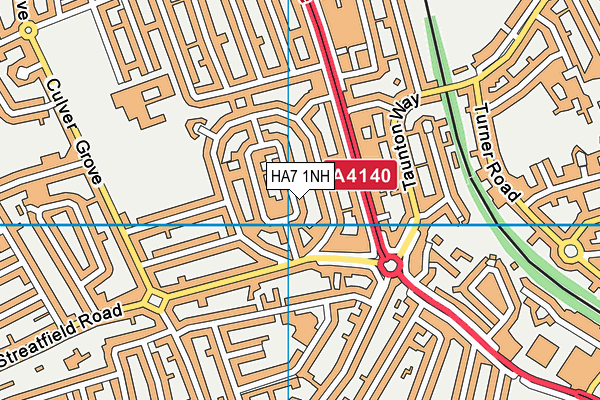 HA7 1NH map - OS VectorMap District (Ordnance Survey) HA7 1NH map - OS VectorMap District (Ordnance Survey)