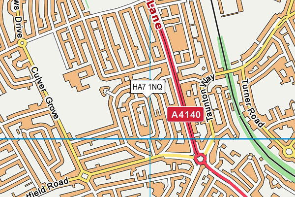 HA7 1NQ map - OS VectorMap District (Ordnance Survey) HA7 1NQ map - OS VectorMap District (Ordnance Survey)