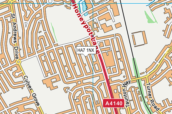 HA7 1NX map - OS VectorMap District (Ordnance Survey) HA7 1NX map - OS VectorMap District (Ordnance Survey)