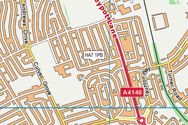 HA7 1PB map - OS VectorMap District (Ordnance Survey) HA7 1PB map - OS VectorMap District (Ordnance Survey)