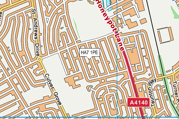 HA7 1PE map - OS VectorMap District (Ordnance Survey) HA7 1PE map - OS VectorMap District (Ordnance Survey)