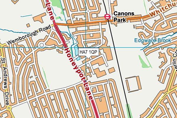 HA7 1QP map - OS VectorMap District (Ordnance Survey) HA7 1QP map - OS VectorMap District (Ordnance Survey)