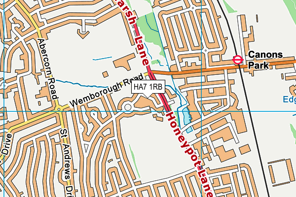 HA7 1RB map - OS VectorMap District (Ordnance Survey) HA7 1RB map - OS VectorMap District (Ordnance Survey)
