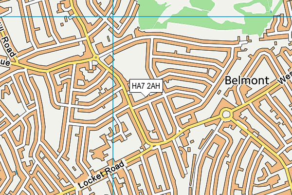 HA7 2AH map - OS VectorMap District (Ordnance Survey)