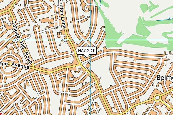 HA7 2DT map - OS VectorMap District (Ordnance Survey)