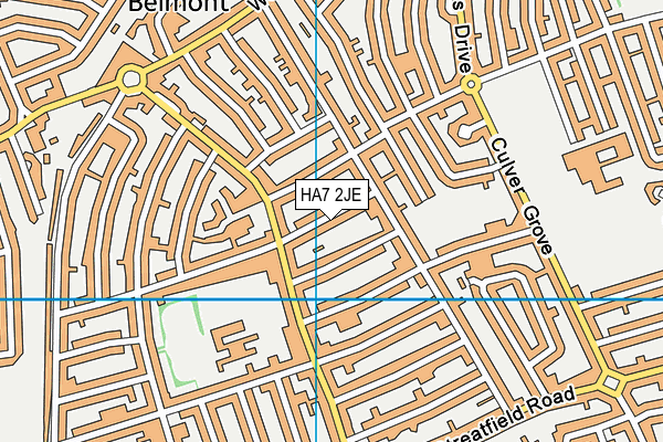 HA7 2JE map - OS VectorMap District (Ordnance Survey) HA7 2JE map - OS VectorMap District (Ordnance Survey)