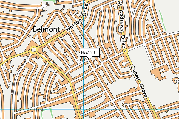 HA7 2JT map - OS VectorMap District (Ordnance Survey) HA7 2JT map - OS VectorMap District (Ordnance Survey)