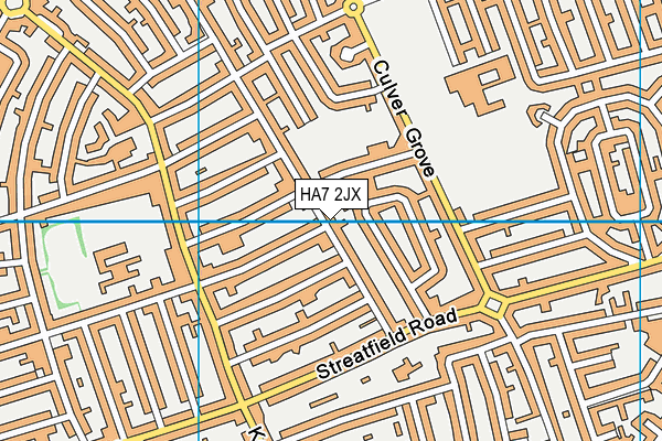 HA7 2JX map - OS VectorMap District (Ordnance Survey) HA7 2JX map - OS VectorMap District (Ordnance Survey)