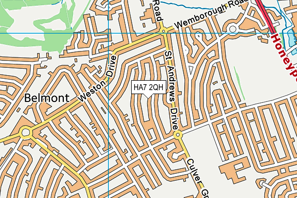 HA7 2QH map - OS VectorMap District (Ordnance Survey) HA7 2QH map - OS VectorMap District (Ordnance Survey)