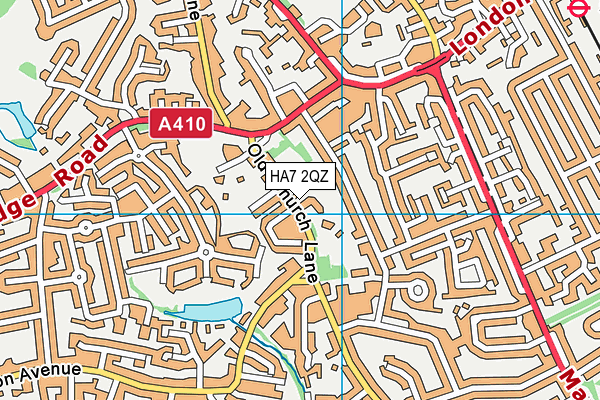 HA7 2QZ map - OS VectorMap District (Ordnance Survey) HA7 2QZ map - OS VectorMap District (Ordnance Survey)