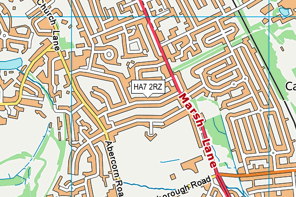 HA7 2RZ map - OS VectorMap District (Ordnance Survey) HA7 2RZ map - OS VectorMap District (Ordnance Survey)