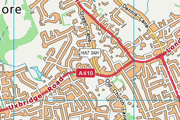 HA7 3AH map - OS VectorMap District (Ordnance Survey)