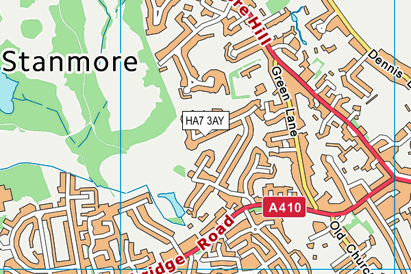 HA7 3AY map - OS VectorMap District (Ordnance Survey) HA7 3AY map - OS VectorMap District (Ordnance Survey)