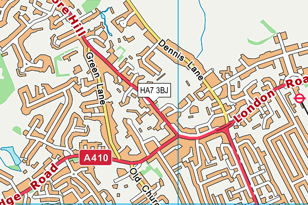 HA7 3BJ map - OS VectorMap District (Ordnance Survey) HA7 3BJ map - OS VectorMap District (Ordnance Survey)