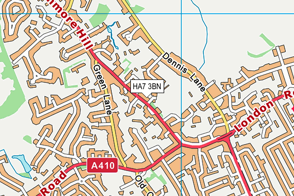 HA7 3BN map - OS VectorMap District (Ordnance Survey)