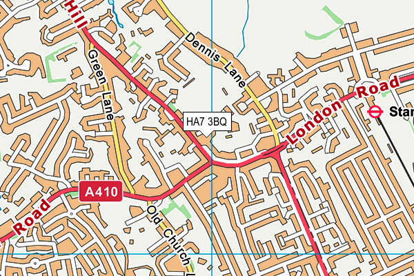 HA7 3BQ map - OS VectorMap District (Ordnance Survey) HA7 3BQ map - OS VectorMap District (Ordnance Survey)