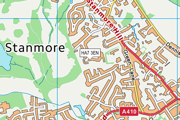 HA7 3EN map - OS VectorMap District (Ordnance Survey)