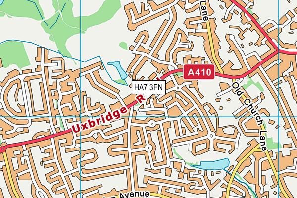 HA7 3FN map - OS VectorMap District (Ordnance Survey) HA7 3FN map - OS VectorMap District (Ordnance Survey)