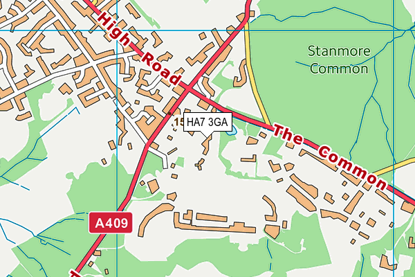 HA7 3GA map - OS VectorMap District (Ordnance Survey) HA7 3GA map - OS VectorMap District (Ordnance Survey)