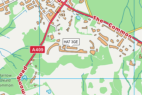 HA7 3GE map - OS VectorMap District (Ordnance Survey) HA7 3GE map - OS VectorMap District (Ordnance Survey)