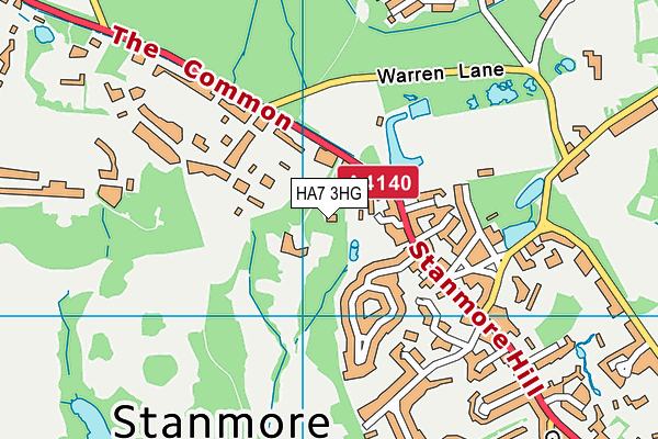 HA7 3HG map - OS VectorMap District (Ordnance Survey)