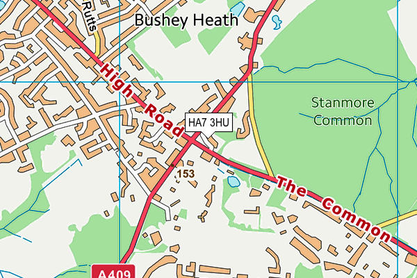 HA7 3HU map - OS VectorMap District (Ordnance Survey)