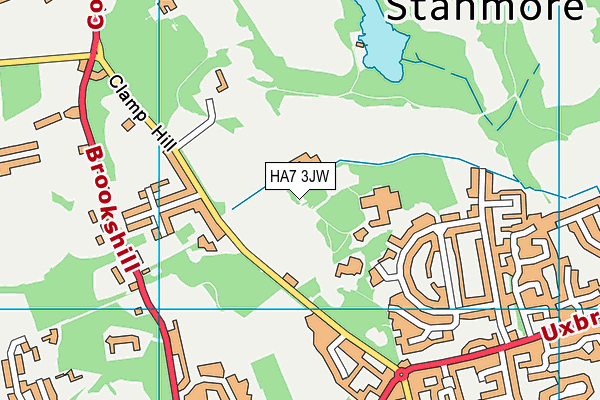 HA7 3JW map - OS VectorMap District (Ordnance Survey)