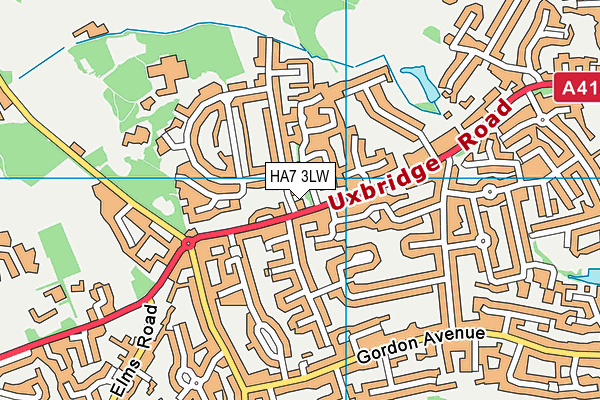 HA7 3LW map - OS VectorMap District (Ordnance Survey) HA7 3LW map - OS VectorMap District (Ordnance Survey)
