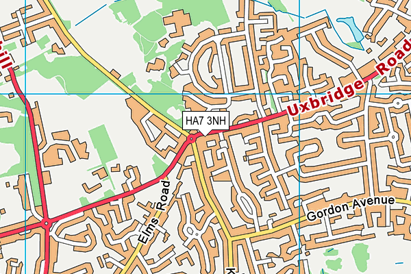 HA7 3NH map - OS VectorMap District (Ordnance Survey)